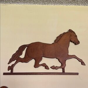 Elegant Brown Horse Wall Decor